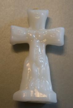 Figurenkerzen für magische Zwecke - Altarkerze Kreuz weiß