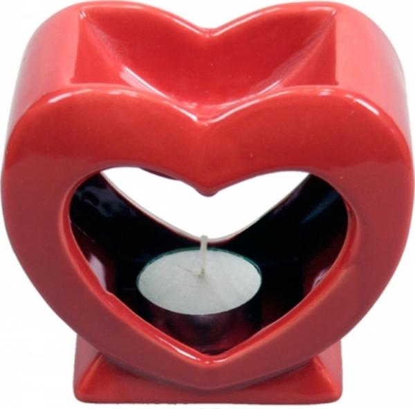 Duftlampe - Herz - rot