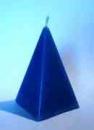 Pyramidenkerze blau Fast Luck(schnelles Glück) mit Beschreibung